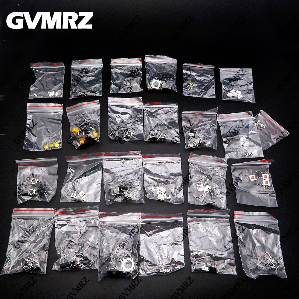 Diy Electronics Repair Kit - 125PCS 25Values Assorted Push Button Switch