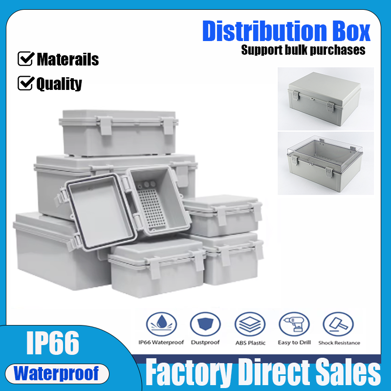 Diy Electronics Box - IP66 Gray/Transparent Electronic Box Instrument Hinge