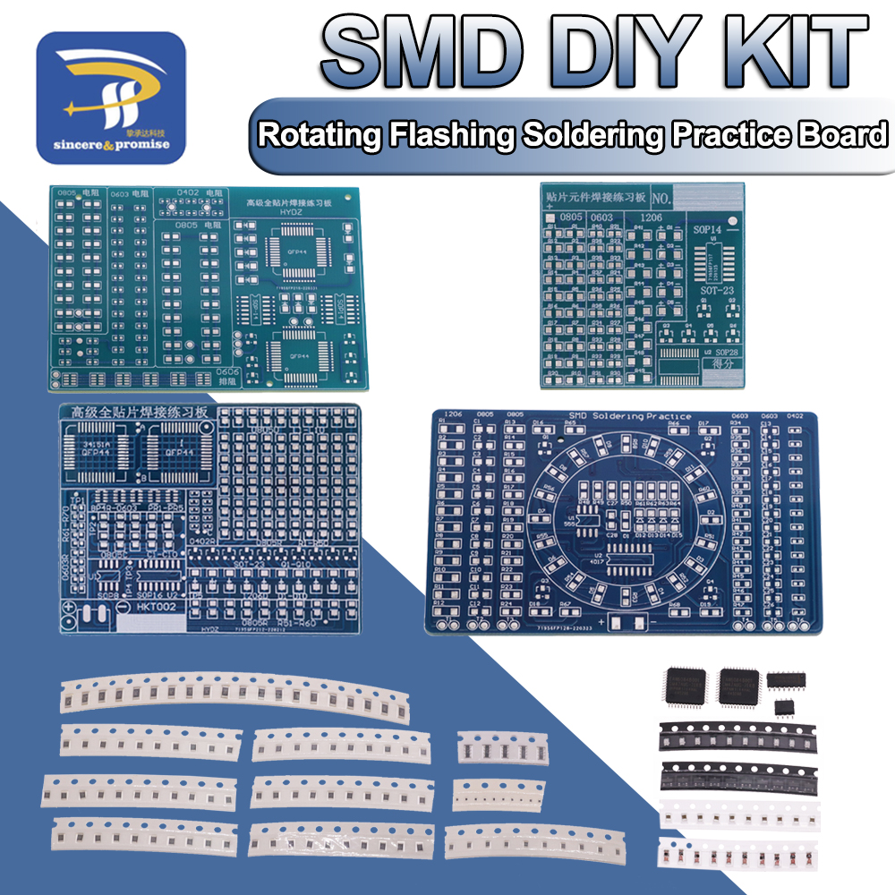 Diy Electronics Repair Kit - SMD NE555 CD4017 Rotating Flashing LED