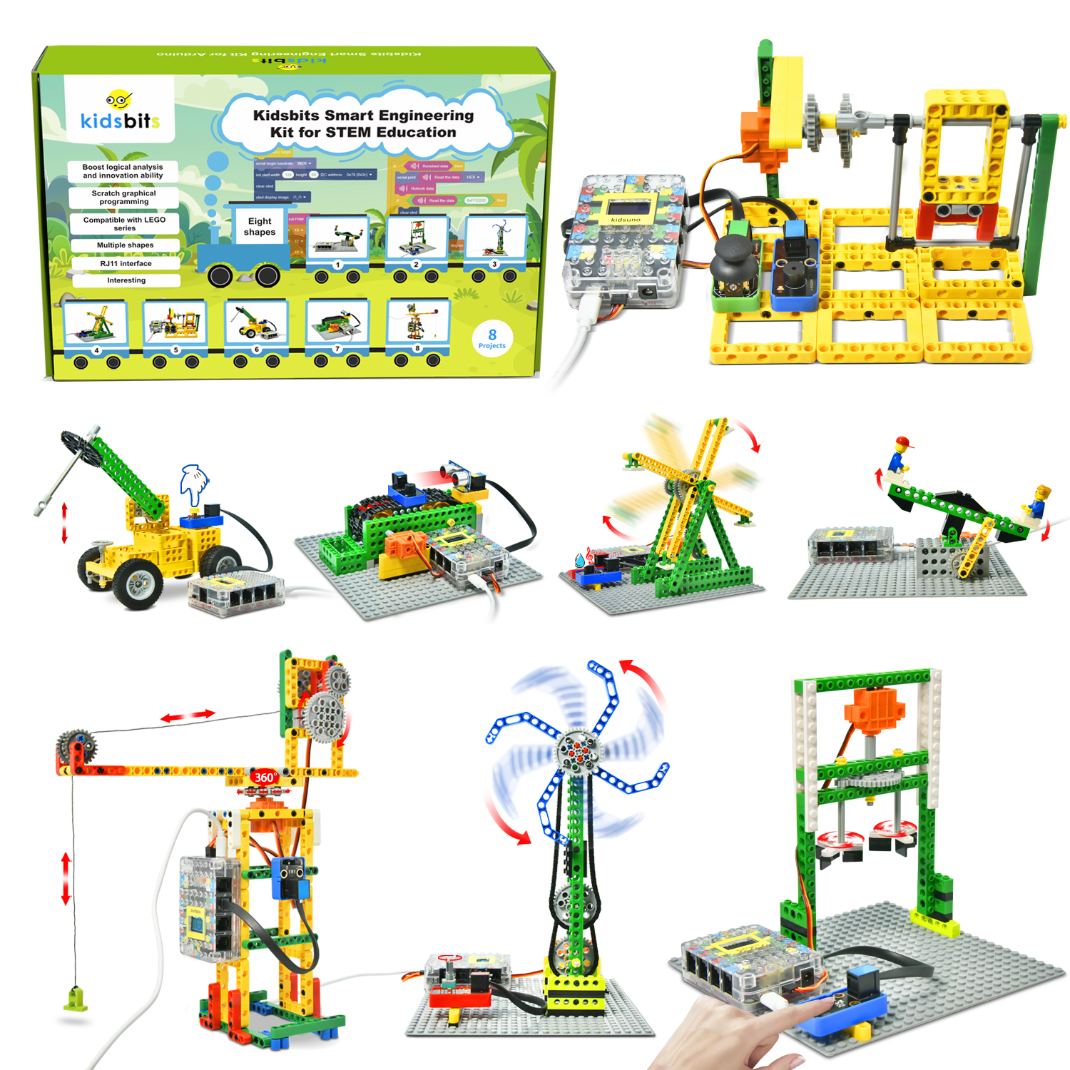 Diy Lego Electronics - Keyestudio Kidsbits Smart Engineering Kit for