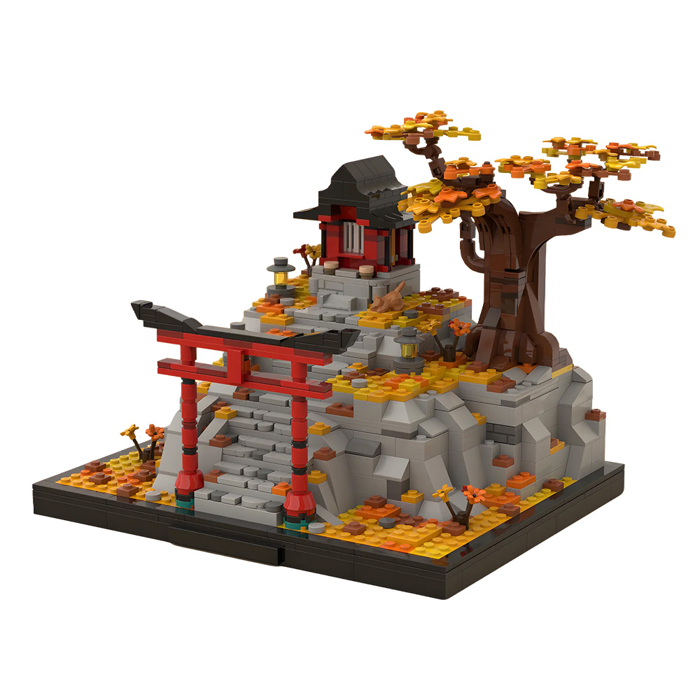 Diy Lego Electronics - Gobricks MOC Mountain Shinto Shrine Architecture