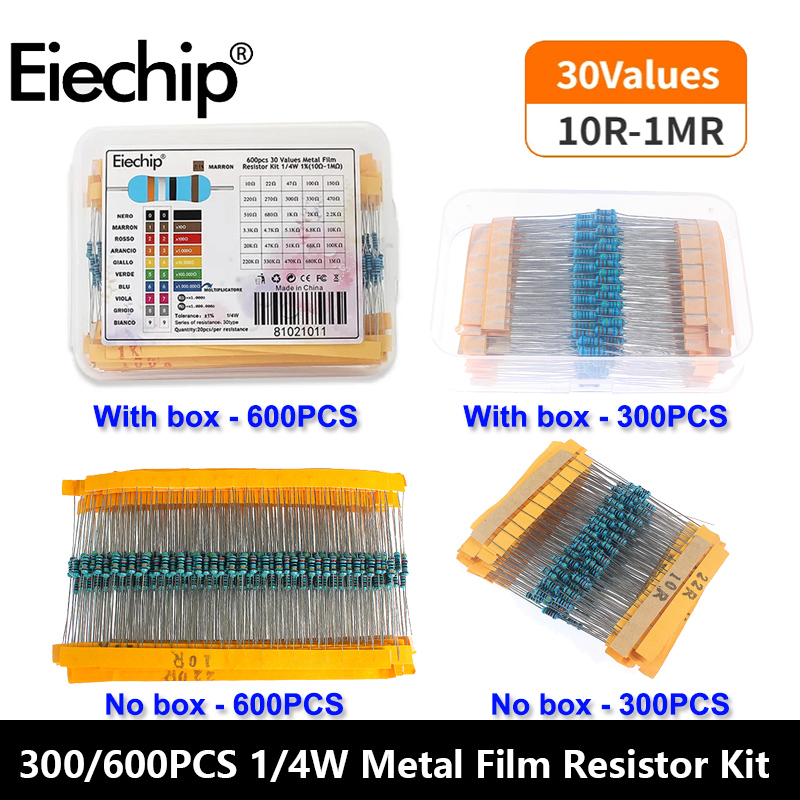 300/600pcs 1% Resistor Set Res – Resistor Kit 1 4W recenzja i cena