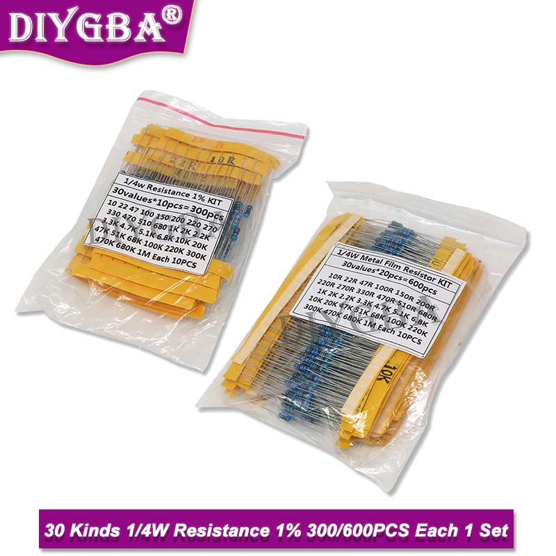 600PCS/Set 30Kinds 1/4W Resist – Resistor Kit 1 4W recenzja i cena