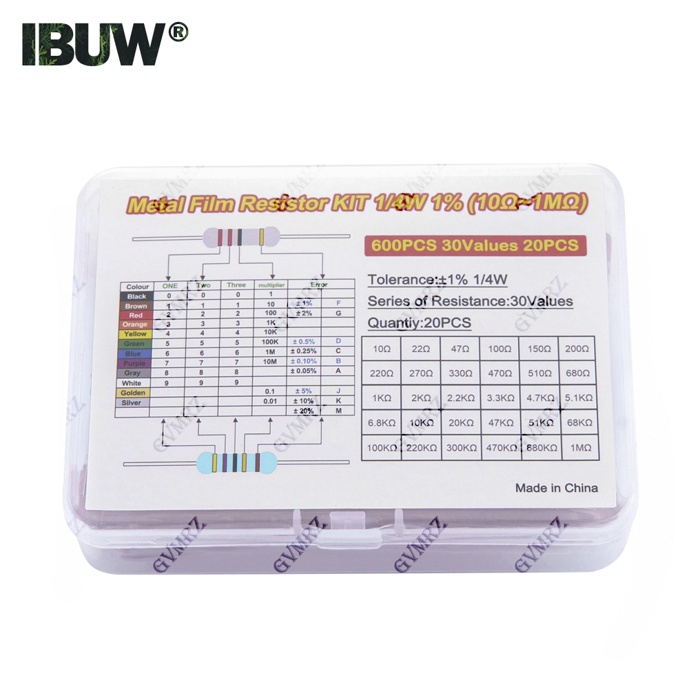 600PCS 30Values 1/4W Metal Fil – Diy Electronics Repair Kit recenzja i cena