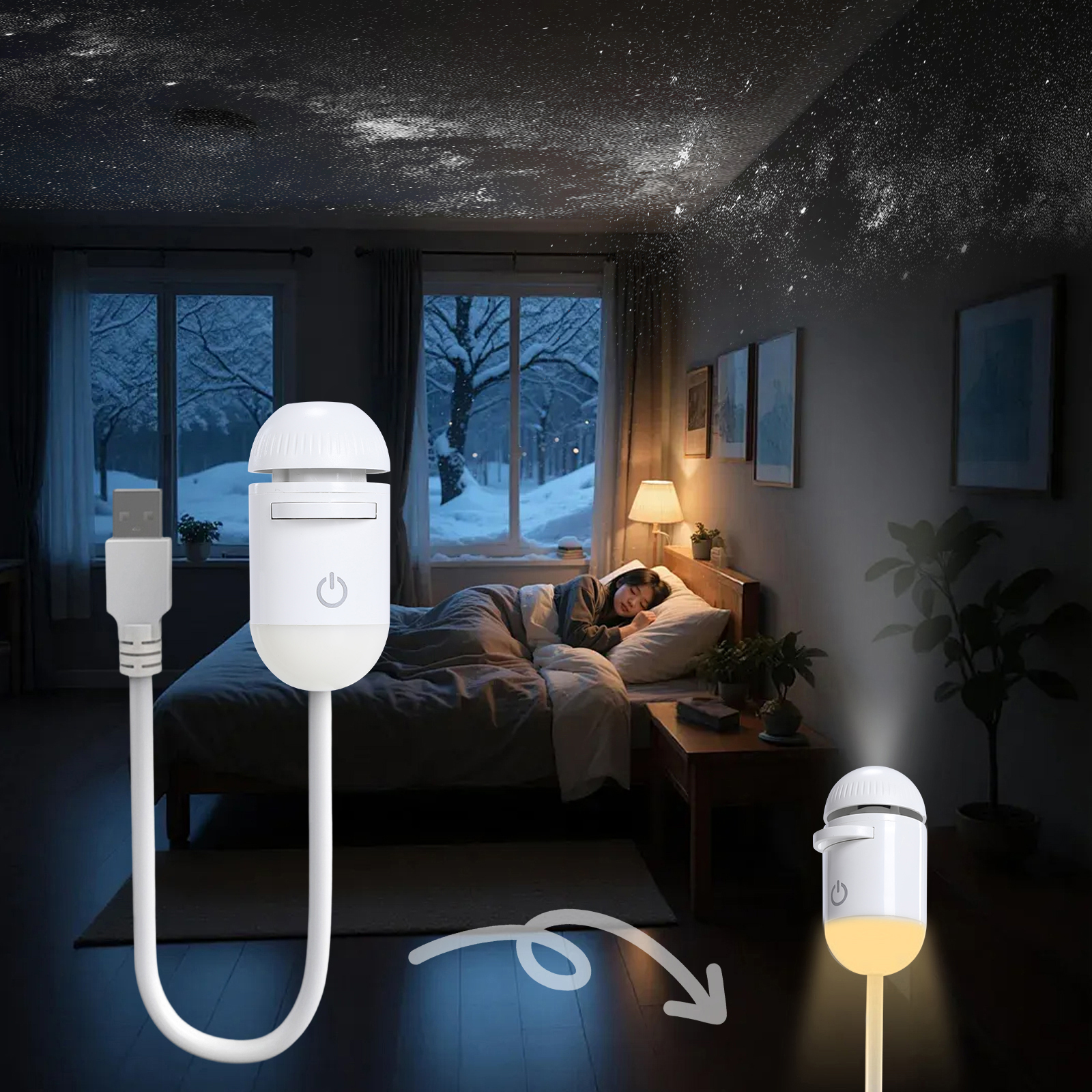 2-in-1 Mini Galaxy 360° Rotate – Diy Lamp Electronics recenzja i cena