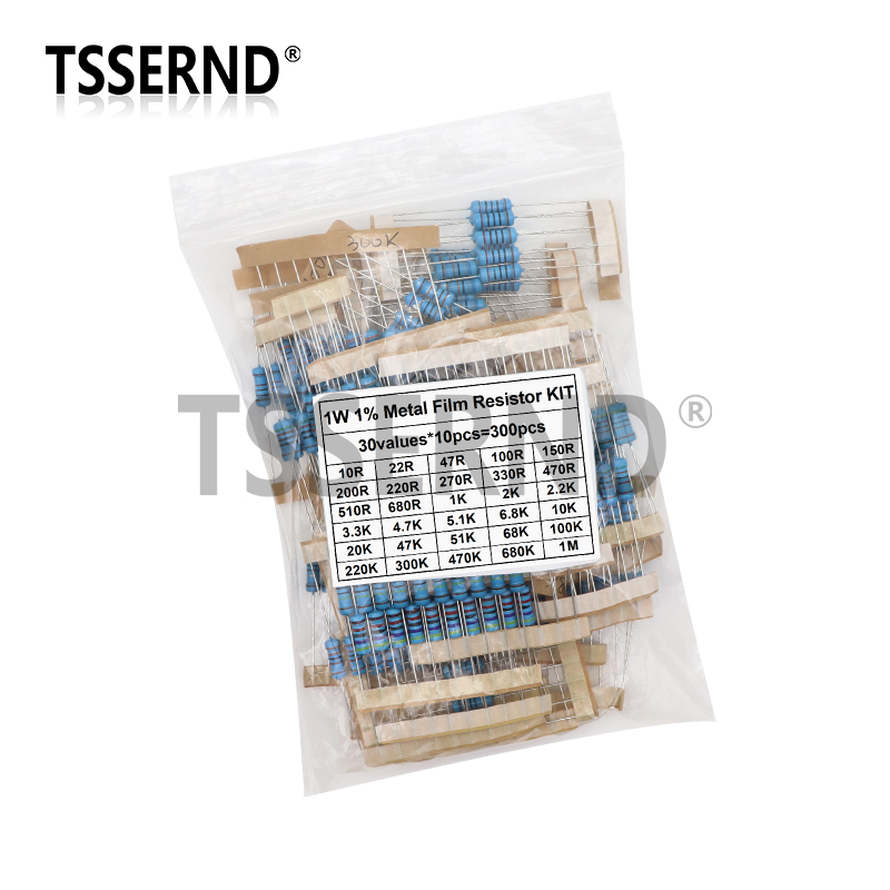 300PCS 1/4W 1/2W 1W 1% Metal F – Resistor Kit 1 4W recenzja i cena