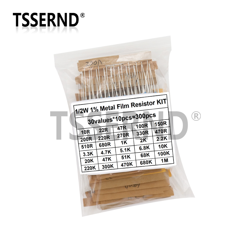 300PCS 1/4W 1/2W 1W 1% Metal F – Resistor Kit 1 4W recenzja i cena