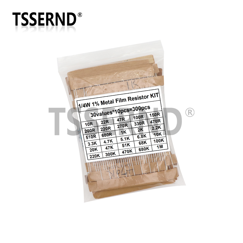 300PCS 1/4W 1/2W 1W 1% Metal F – Resistor Kit 1 4W recenzja i cena