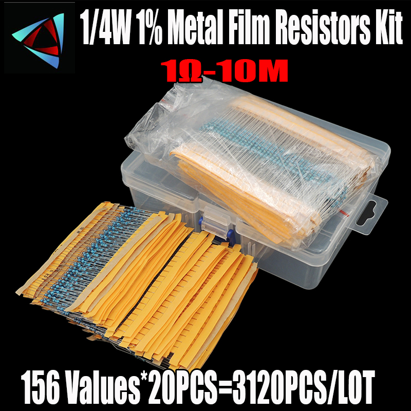 3120Pcs/lot 156 Values 1/4W 0. – Resistor Kit 1 4W recenzja i cena