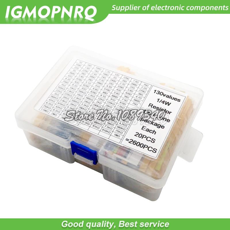 130Values 1/4W 1/2W 1/6W 1W 2W – Resistor Kit 1 4W recenzja i cena
