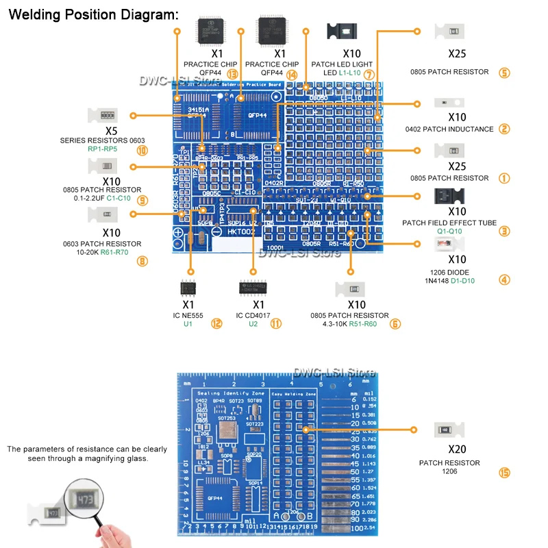 SMD/SMT Components Soldering P – Diy Electronics Repair Kit recenzja i cena
