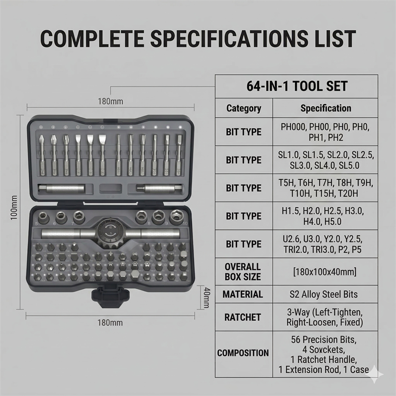 69 in 1 Ratchet Screwdriver Se – Diy Electronics Repair Kit recenzja i cena