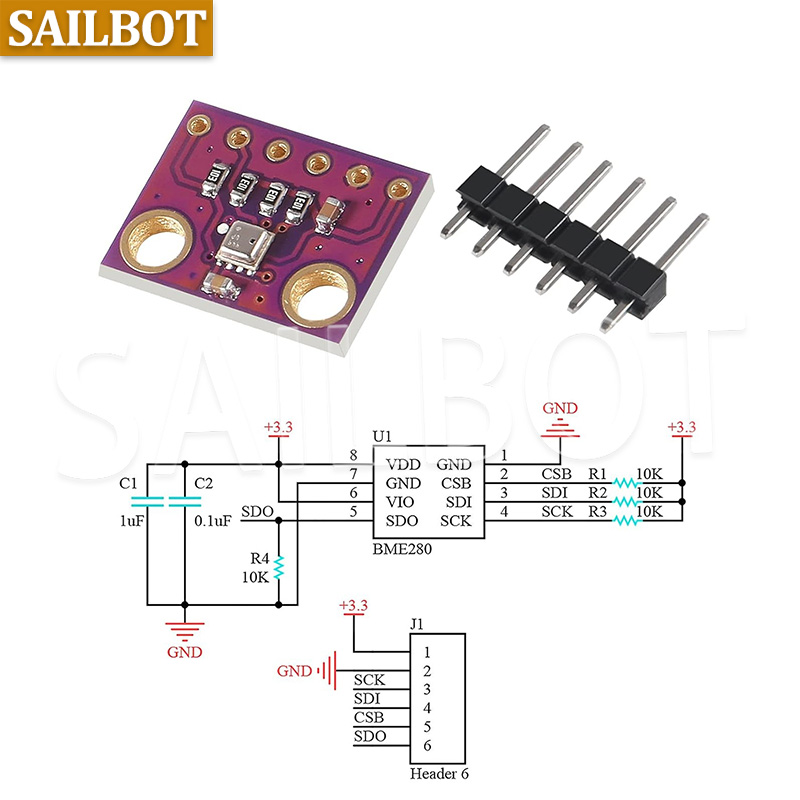 BME280 5V 3.3V Digital Sensor  – Bme280 Humidity Sensor recenzja i cena