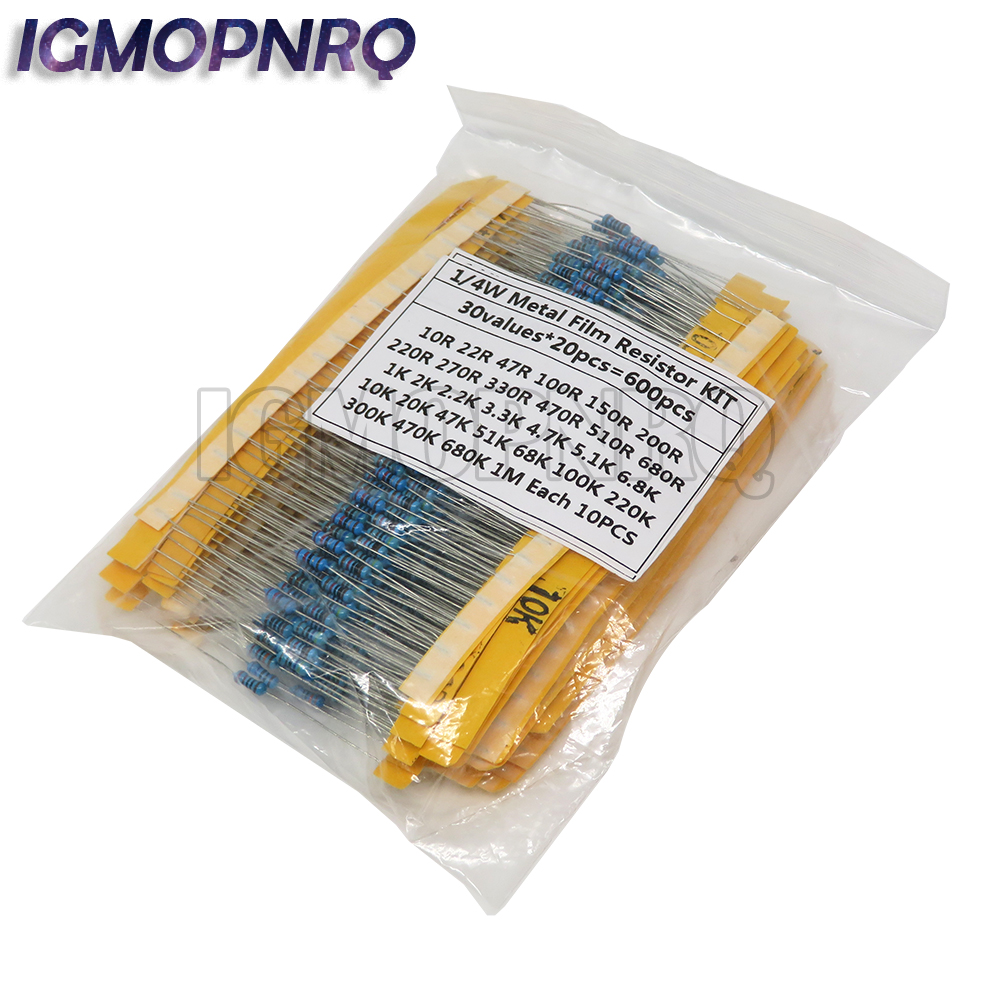 600pcs/set 30 Kinds 1/4W Resis – Resistor Kit 1 4W recenzja i cena