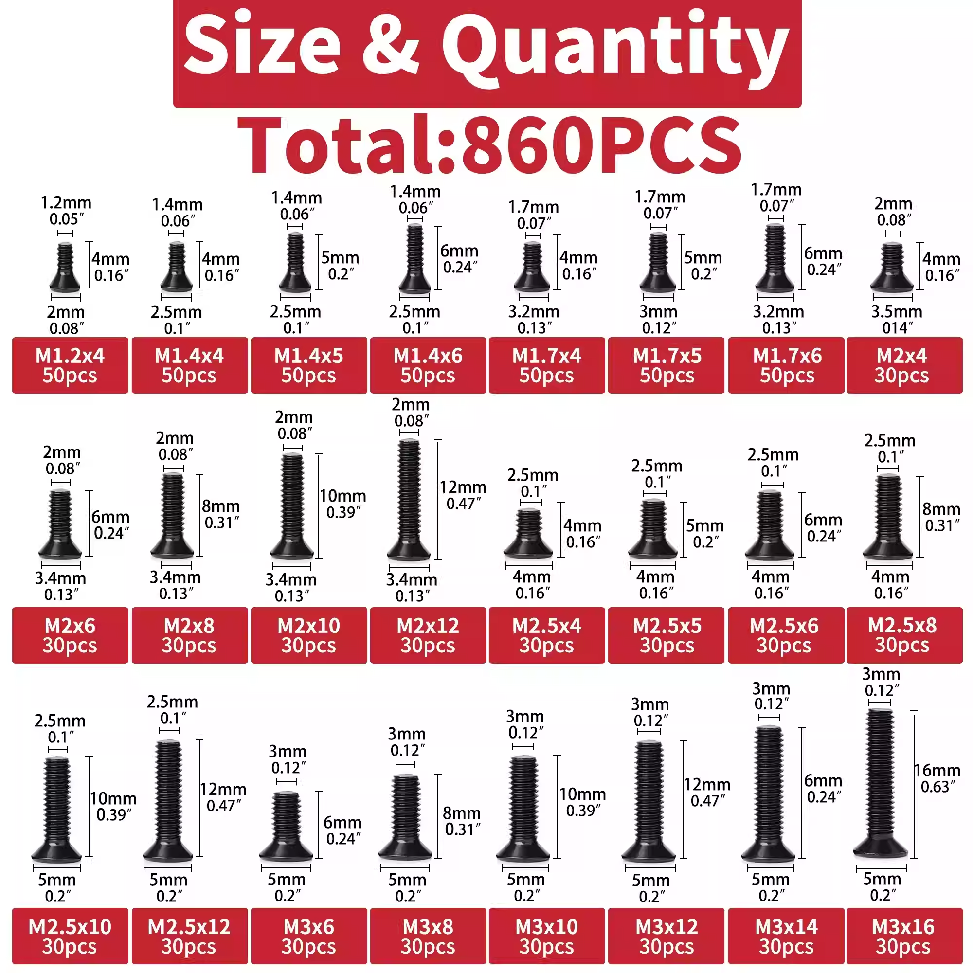 860PCS Small Screws Assortment – Diy Electronics Repair Kit recenzja i cena
