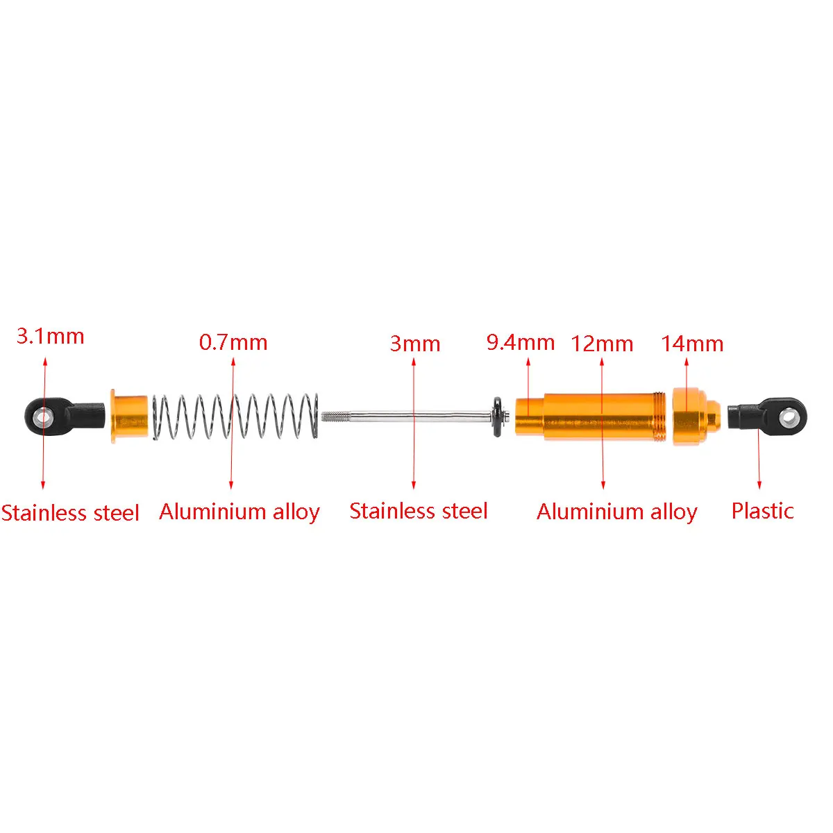 Aluminum Big Bore Shocks 75/85 – Diy Electric Car recenzja i cena